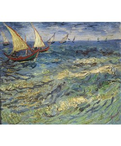 Vincent van Gogh, Fischerboote auf dem Meer bei Saintes-Maries. 1888