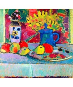Alexej von Jawlensky, Stillleben mit Blumen und Früchten. Um 1910
