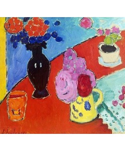 Alexej von Jawlensky, Stilleben mit Vase und Krug. 1909