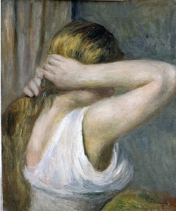 Pierre-Auguste Renoir, Junges Mädchen mit erhobenen Armen. Um 1895.