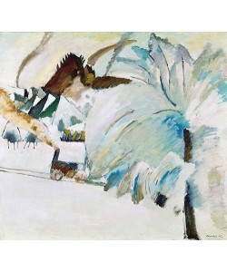 Wassily Kandinsky, Winterlandschaft mit Lokomotive. 1911.