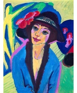 Ernst Ludwig Kirchner, Bildnis Gerda. Um 1914