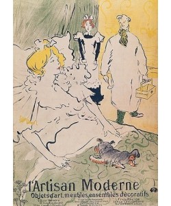 Henri de Toulouse-Lautrec, ""Plakatentwurf für ein Dekorationsgeschäft """"L'Artisan Moderne"""", Paris 1894.""""