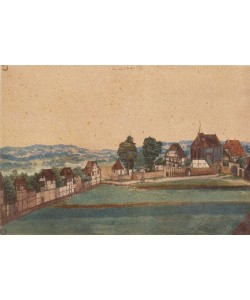 Albrecht Dürer, Kirche und Kirchhof von Sankt Johann bei Nürnberg. Um 1494