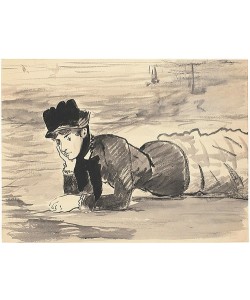 Édouard Manet, Annabel Lee am Strand. Um 1881