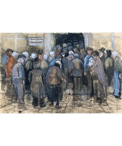 Vincent van Gogh, Die Armen und das Geld (Andrang vor dem Büro der Staatslotterie). 1882