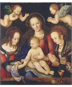 LUCAS CRANACH Der Ältere, Marienaltarretabel, sogenannter Fürstenaltar (Mitteltafel). Um 1510