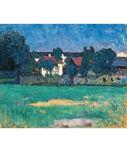 Alexej von Jawlensky, Wasserburger Landschaft mit Häusern und Wiese. 1907