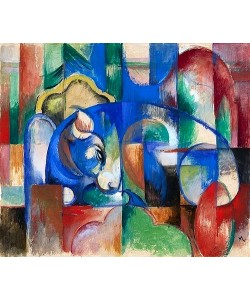 Franz Marc, Liegender Stier. 1913.