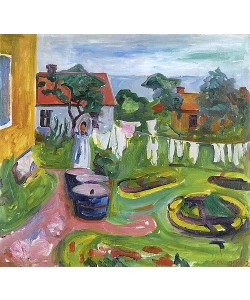 Edvard Munch, Wäsche auf der Leine in Asgardstrand. 1902