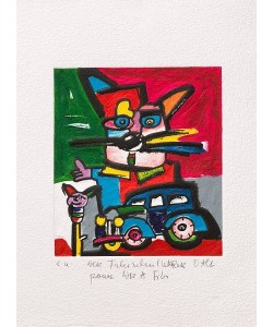 Otmar Alt Der Kunsthändler handsigniert Poster Bild Kunstdruck im Alu Rahmen