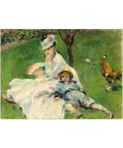 Pierre-Auguste Renoir, Madame Monet mit ihrem Sohn. 1874
