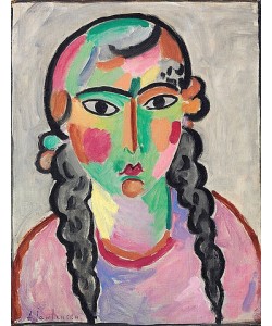 Alexej von Jawlensky, Das blasse Mädchen mit grauen Zöpfen. Um 1916