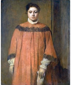 Edgar Degas, Mädchen in Rot. Ca. 1866.