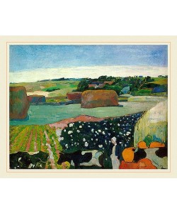 Paul Gauguin, Heuballen in der Bretagne (Meules de foin en Bretagne). 1890.