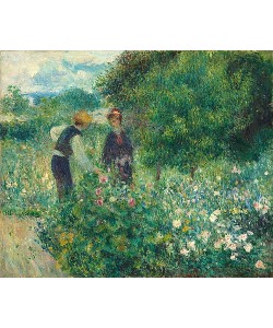 Pierre-Auguste Renoir, Beim Blumen pflücken. 1875