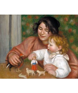 Pierre-Auguste Renoir, Kind mit Spielsachen - Gabrielle mit dem Sohn des Künstlers, Jean. 1895-96