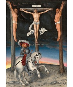 LUCAS CRANACH Der Ältere, Kreuzigung mit dem gläubigen Hauptmann. 1536