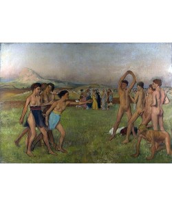 Edgar Degas, Junge Spartanerinnen fordern Knaben zum Wettkampf. Um 1860