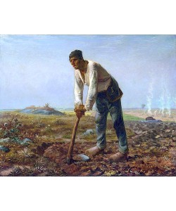 Jean-François Millet, Mann mit einer Hacke. 1860-1862.