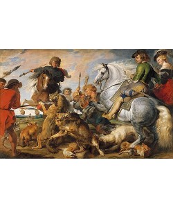 Peter Paul Rubens, Wolfs- und Fuchsjagd. Um 1616