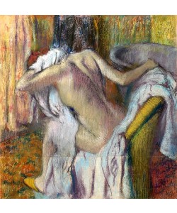 Edgar Degas, Nach dem Bad, sich abtrocknende Frau. Um 1890-95