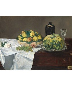 Édouard Manet, Stillleben mit Melone und Pfirsichen. Um 1866