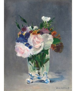 Édouard Manet, Blumen in einer Kristallvase. Um 1882
