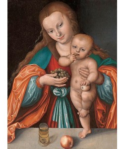 LUCAS CRANACH Der Ältere, Madonna mit Kind. Wohl um 1535 oder später
