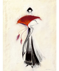 Marilyn Robertson, DAME MIT ROTEM FÄCHER II