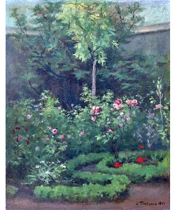 Camille Pissarro, Ein Rosengarten. 1862