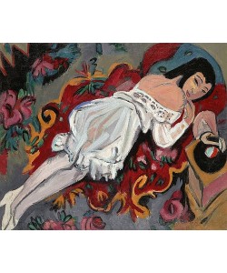 Ernst Ludwig Kirchner, Mädchen in einem weißen Hemd. 1914