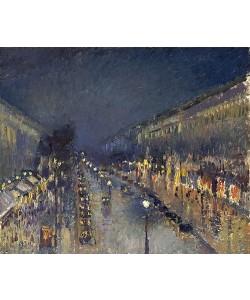 Camille Pissarro, Der Boulevard Montmartre bei Nacht. 1897