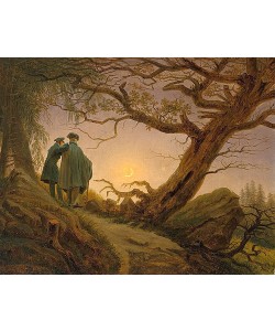 Caspar David Friedrich, Zwei Männer in Betrachtung des Mondes. Um 1825-30