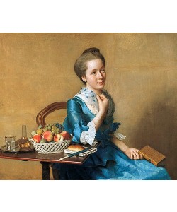 Jean-Étienne Liotard, Dame mit Früchtestilleben.