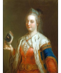 Jean-Étienne Liotard, Kaiserin Maria Theresia mit Maske.