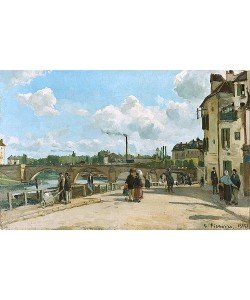 Camille Pissarro, Ansicht von Pontoise (Quai du Pothuis). 1868