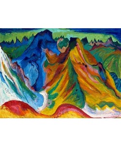 Ernst Ludwig Kirchner, Der Berg. Weissfluh und Schafgrind. 1921