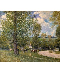 Alfred Sisley, Weideplatz mit Rindern bei Louveciennes. 1874