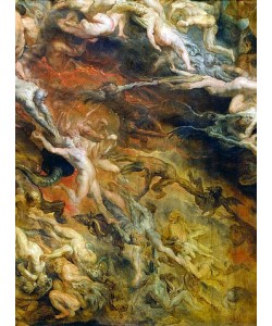 Peter Paul Rubens, Höllensturz der Verdammten. Detail mitte rechts.