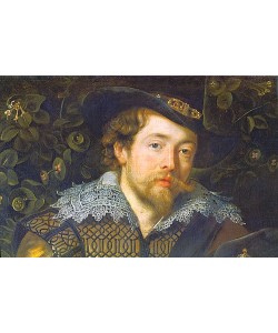 Peter Paul Rubens, Selbstbildnis um 1610. Detail aus Rubens und Isabella Brant in der Geiß-
