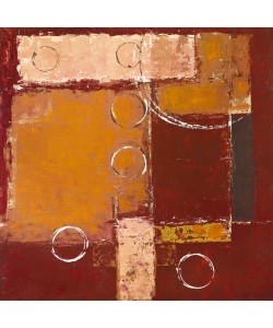 David Sedalia, CIRCLES ON RED-BROWN II