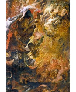 Peter Paul Rubens, Höllensturz der Verdammten. Detail mitte rechts.