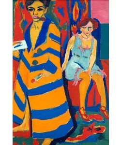 Ernst Ludwig Kirchner, Selbstbildnis mit Modell 1910 (übermalt 1926)