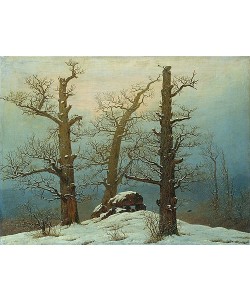 Caspar David Friedrich, Hünengrab im Schnee. 1810/20