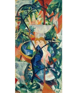 August Macke, Mädchen am Springbrunnen. 1913