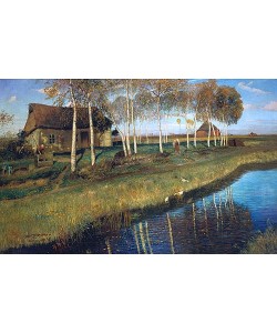 Otto Modersohn, Herbstmorgen am Moorkanal. 1895