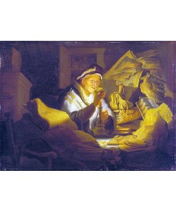 Rembrandt van Rijn, Das Gleichnis vom Reichen (Der Geldwechsler). 1627.