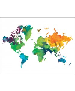 Victoria Brown, WATERCOLOR MAP I