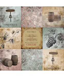 Victoria Brown, VINTAGE WINE COLLAGE